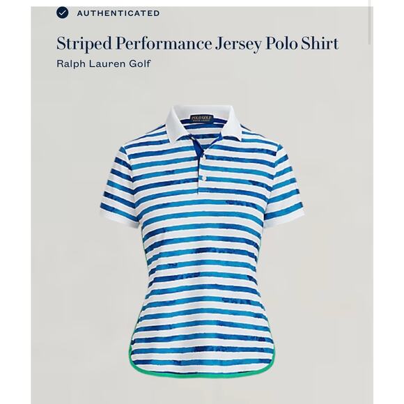 Polo Ralph Lauren Striped Performance Golf Jersey Polo Shirt Sz L - Picture 3 of 11